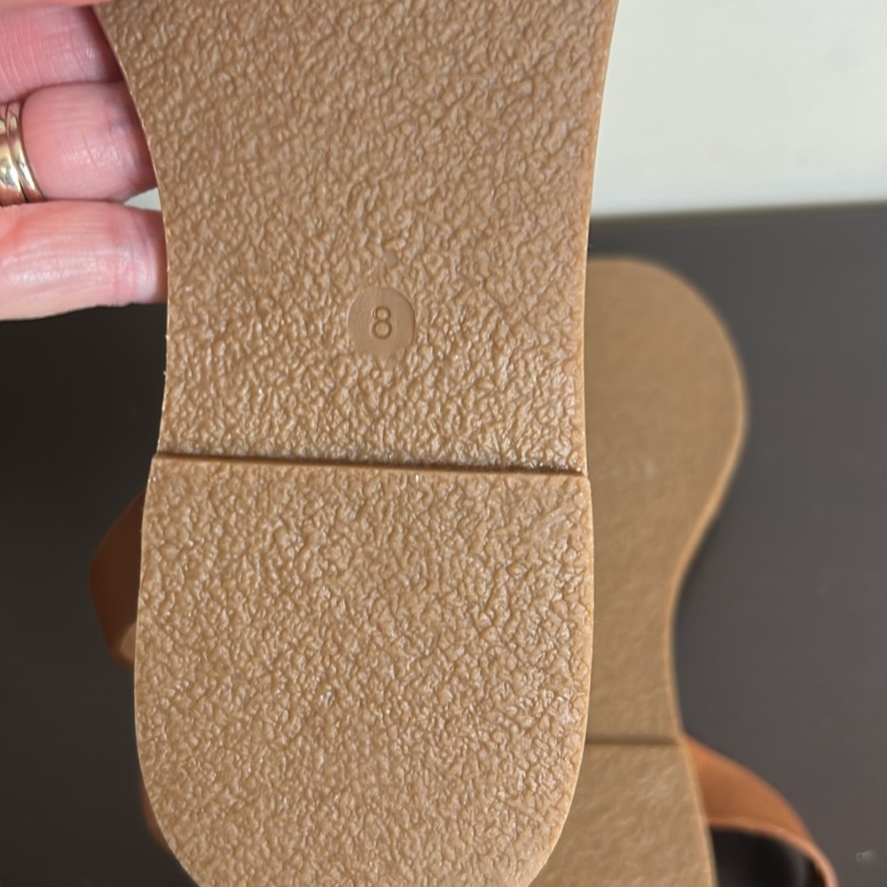 MADEWELL The Boardwalk Crisscross Sandal Brown Leather Brazil Sz 8 NEW - Picture 10 of 10